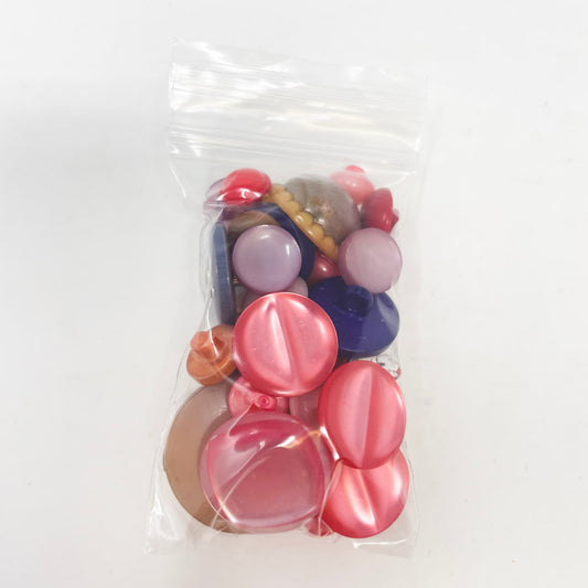 Small Bag of Pink and Purple Shank Buttons