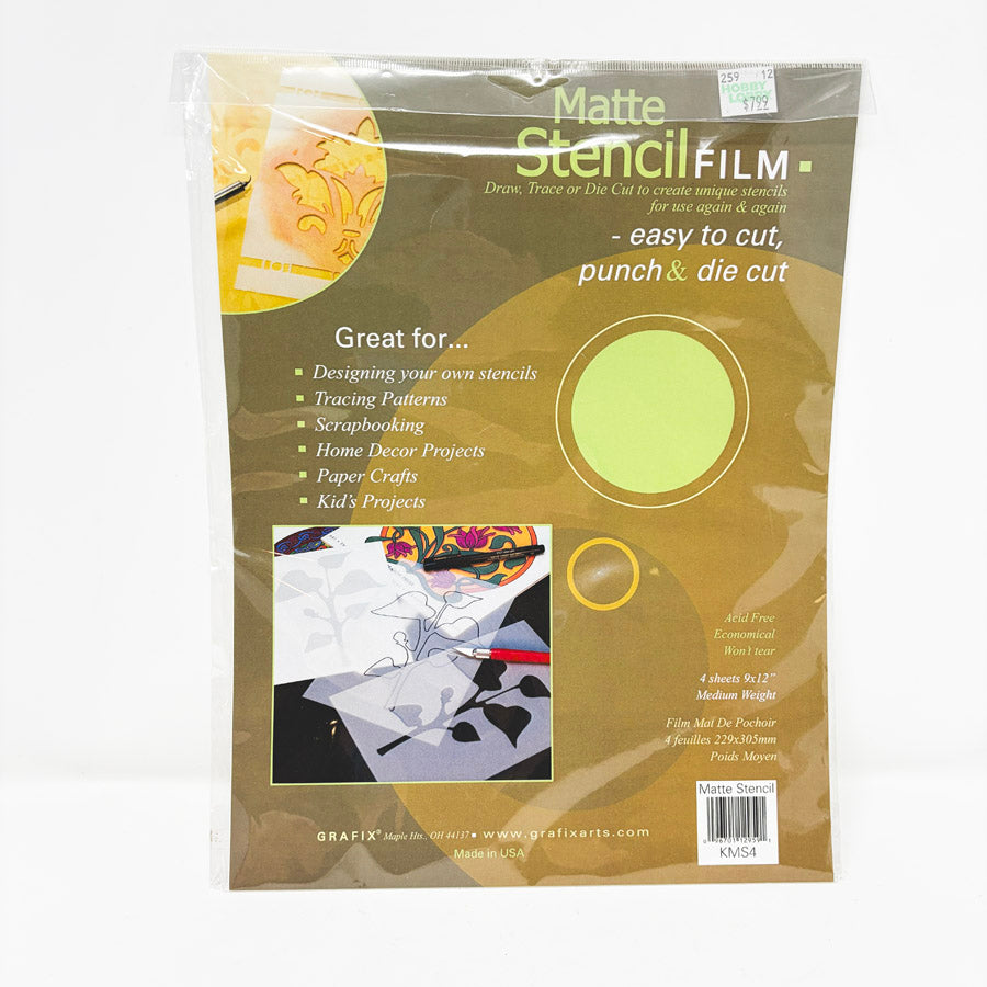 Graphix Matte Stencil Film - 4 Sheets