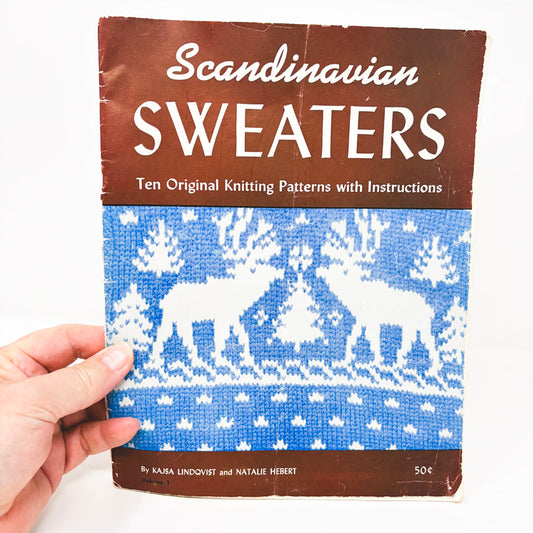 Vintage Scandinavian Sweaters Knitting Pattern Booklet