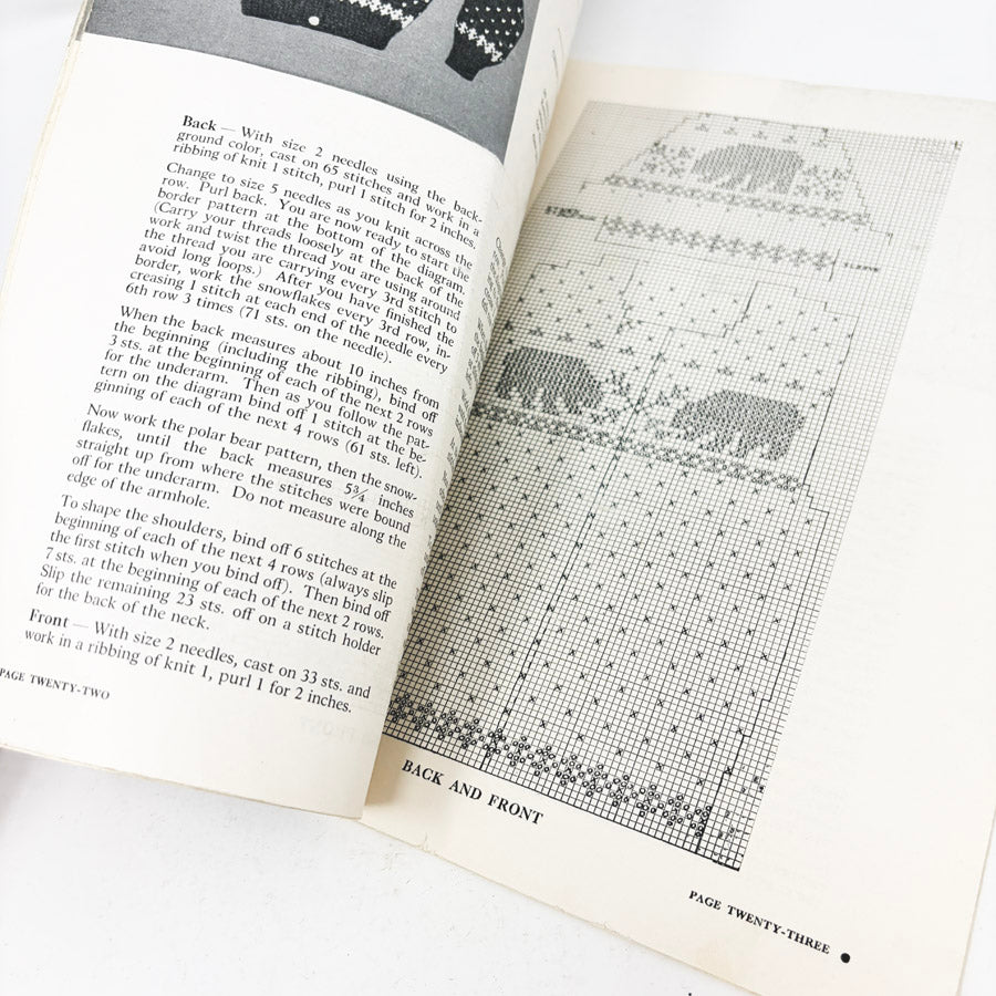 Vintage Scandinavian Sweaters Knitting Pattern Booklet