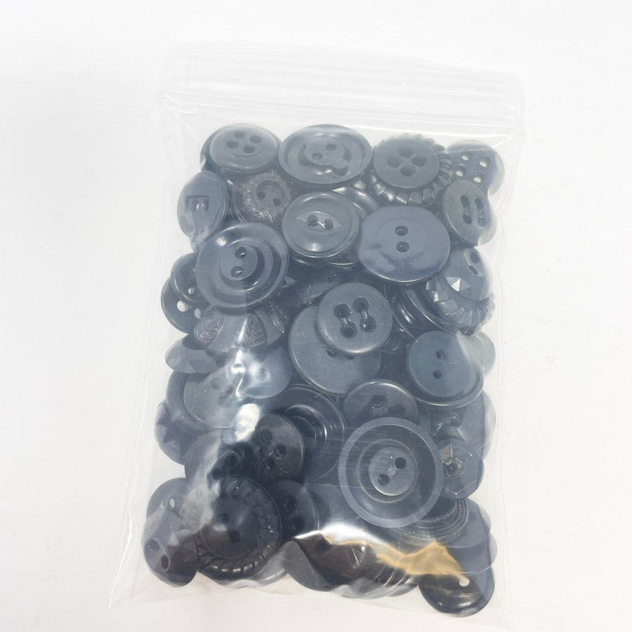 Small Bag of Assorted Black Buttons