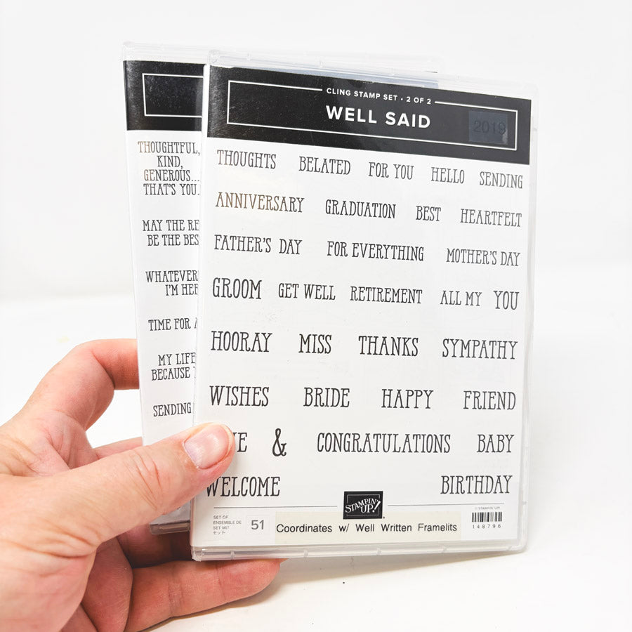 2019 Stampin’ Up Clear Mount & Cling Stamp Sets
