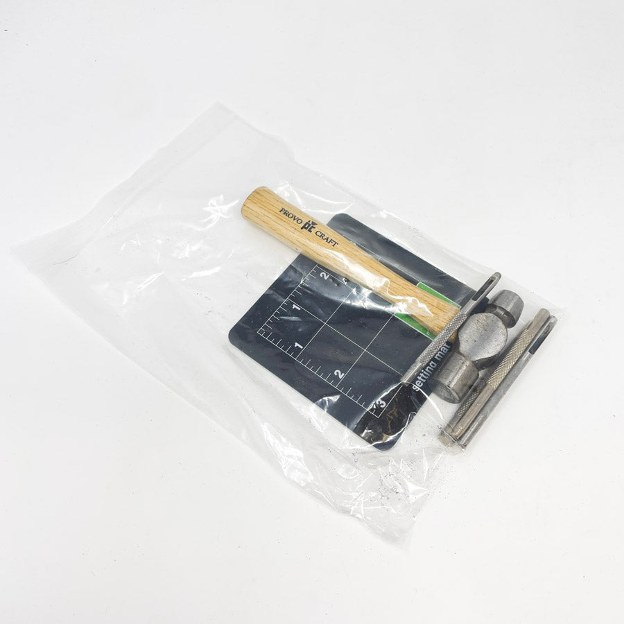 Assorted Punch and Setting Tools with Mat