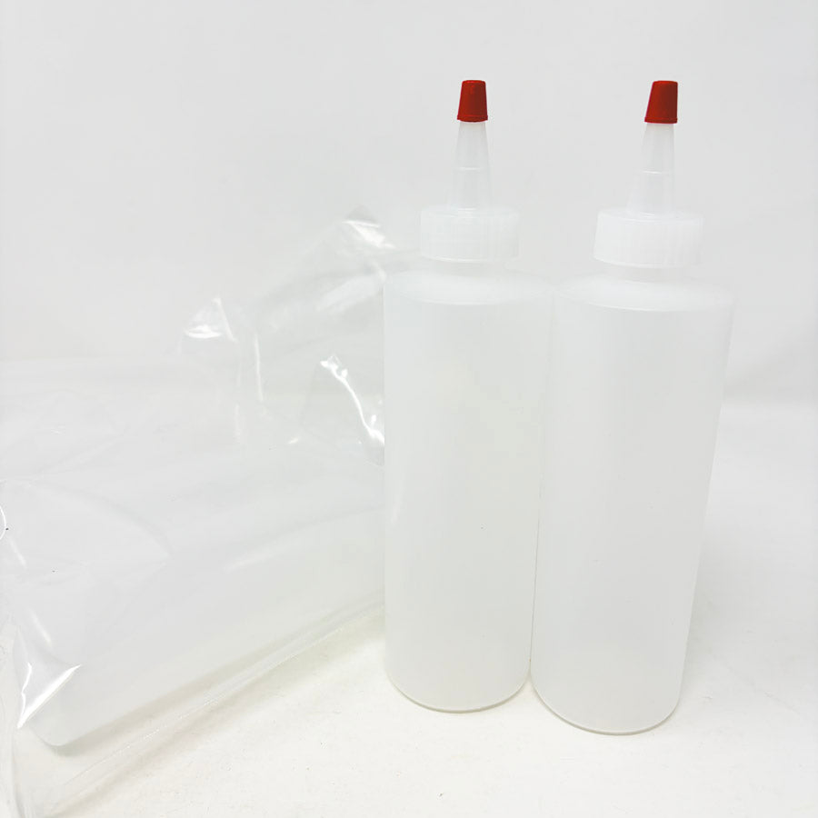 Set of 4 Empty Paint Bottles