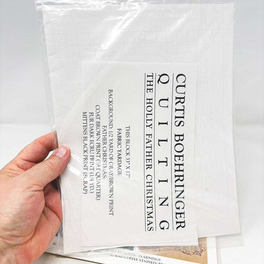 Old World Santa Quilt Patterns bu Curtis Boehringer Quilting