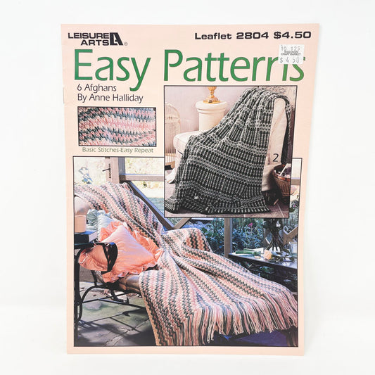 Leisure Arts Easy Patterns - 6 Afghans Booklet