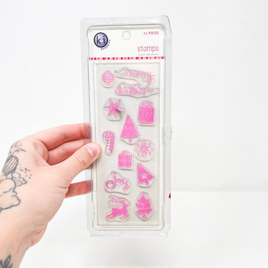 KI Memories Merry Clear Cling Stamps