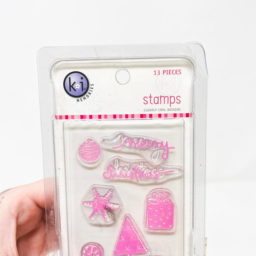 KI Memories Merry Clear Cling Stamps