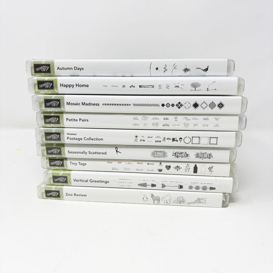 Assorted Stampin’ Up Clear Mount Stamp Sets
