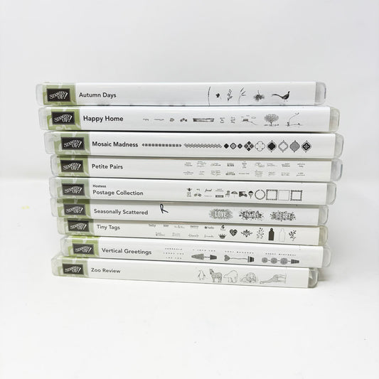 Assorted Stampin’ Up Clear Mount Stamp Sets