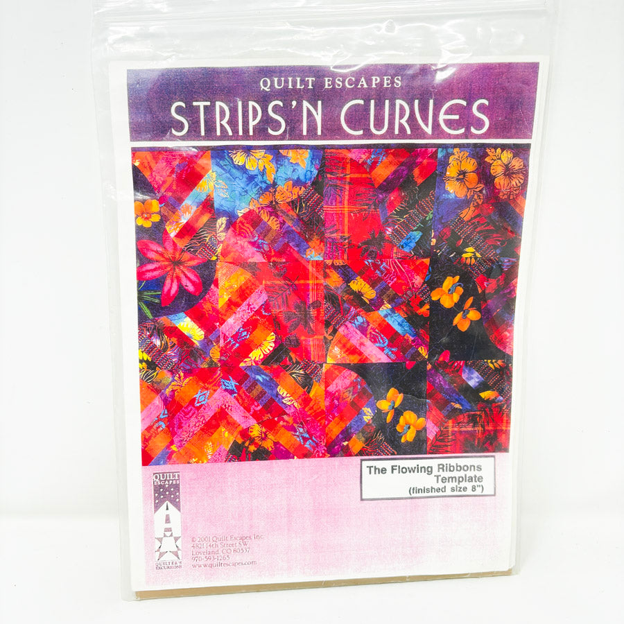 Strips'N Curves The Flowing Ribbon Template by Quilt Escapes