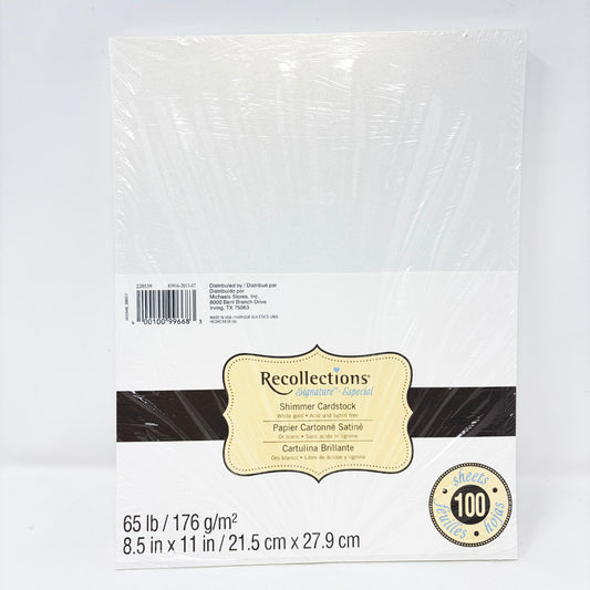 Recollections Shimmer Cardstock - White Gold
