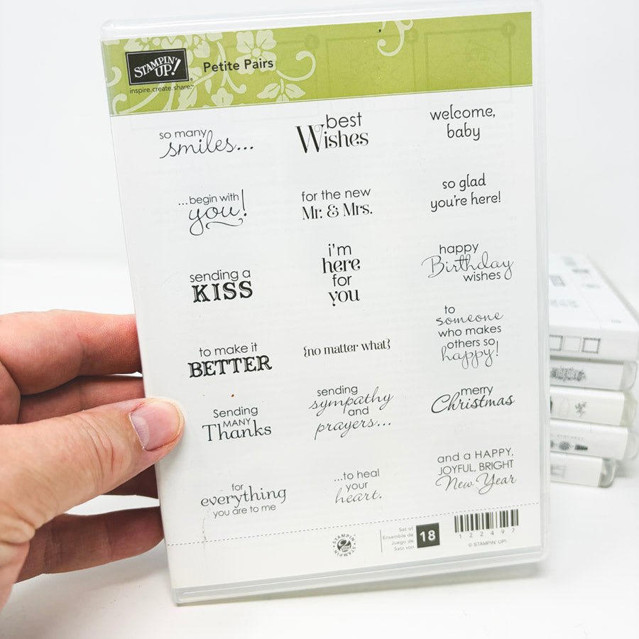 Assorted Stampin’ Up Clear Mount Stamp Sets