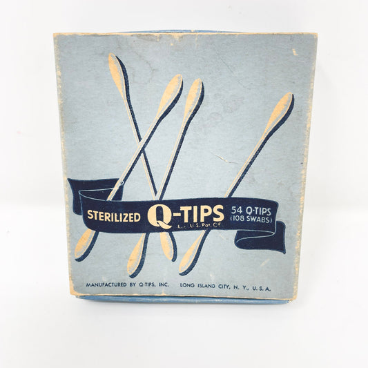Vintage Q-Tips Box