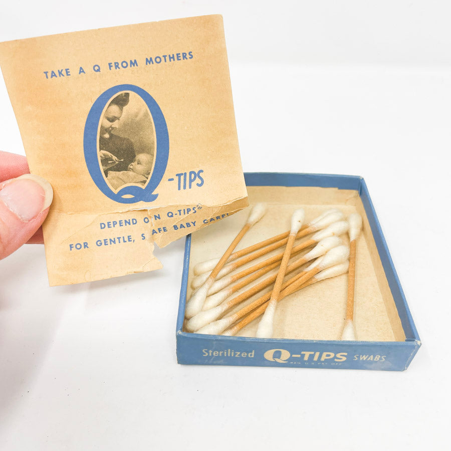 Vintage Q-Tips Box