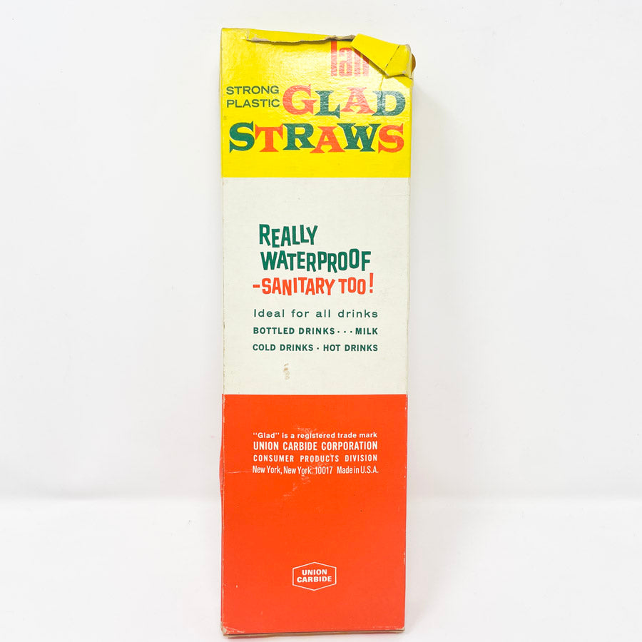 Vintage Red & White Stripe Glad Straws