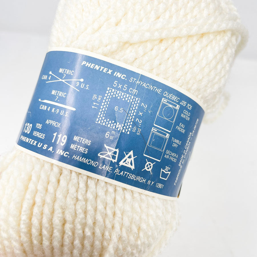 Phentex Chunky Yarn 3 oz- White