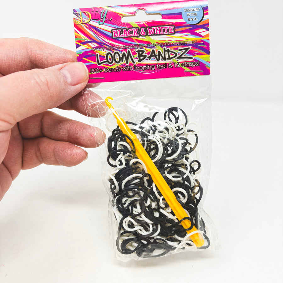 Black and White Loomz Bands