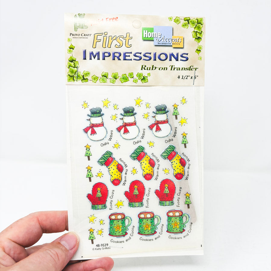 Winter First Impressions Rub-On Transfer Sheet