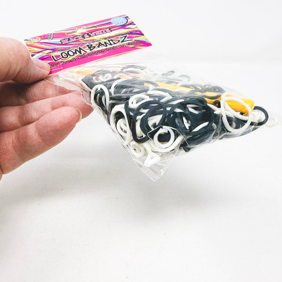 Black and White Loomz Bands