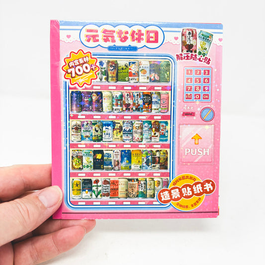 DIY Snack Vending Machine Sticker Book