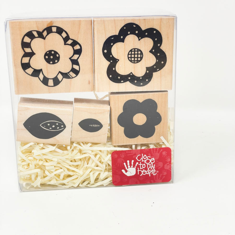 Simple Flowers - Close to My Heart Wood Rubber Stamps