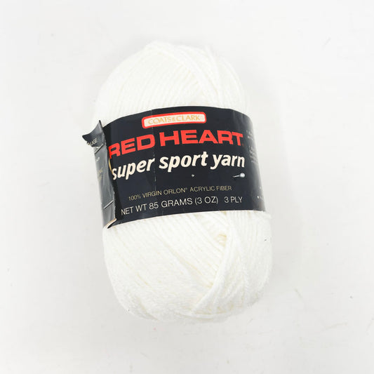 Red Heart Super Sport Yarn 3 oz - White