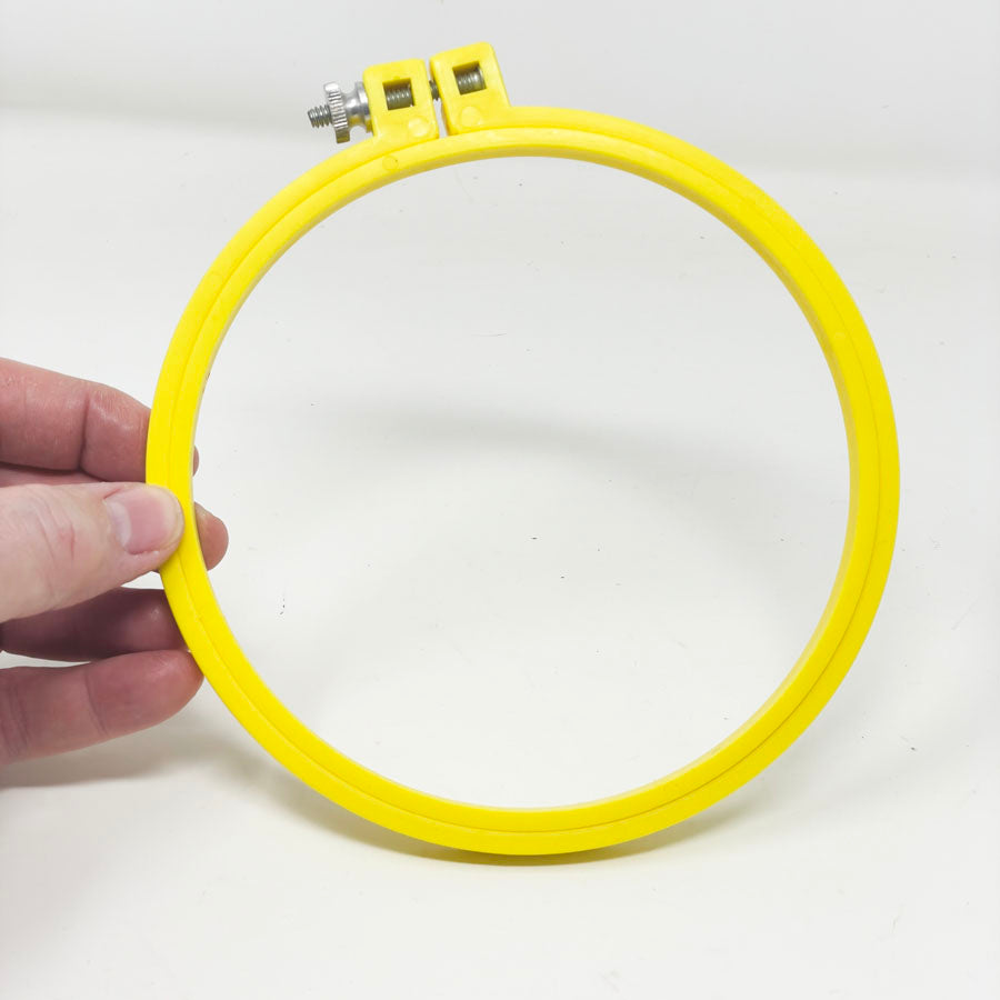 6" Yellow Plastic Embroidery Hoop