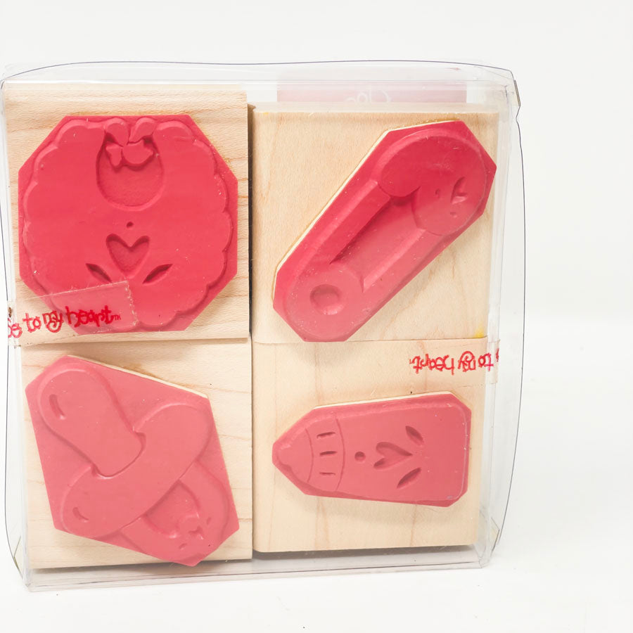 Baby Shapes - Close to My Heart Wood Rubber Stamps