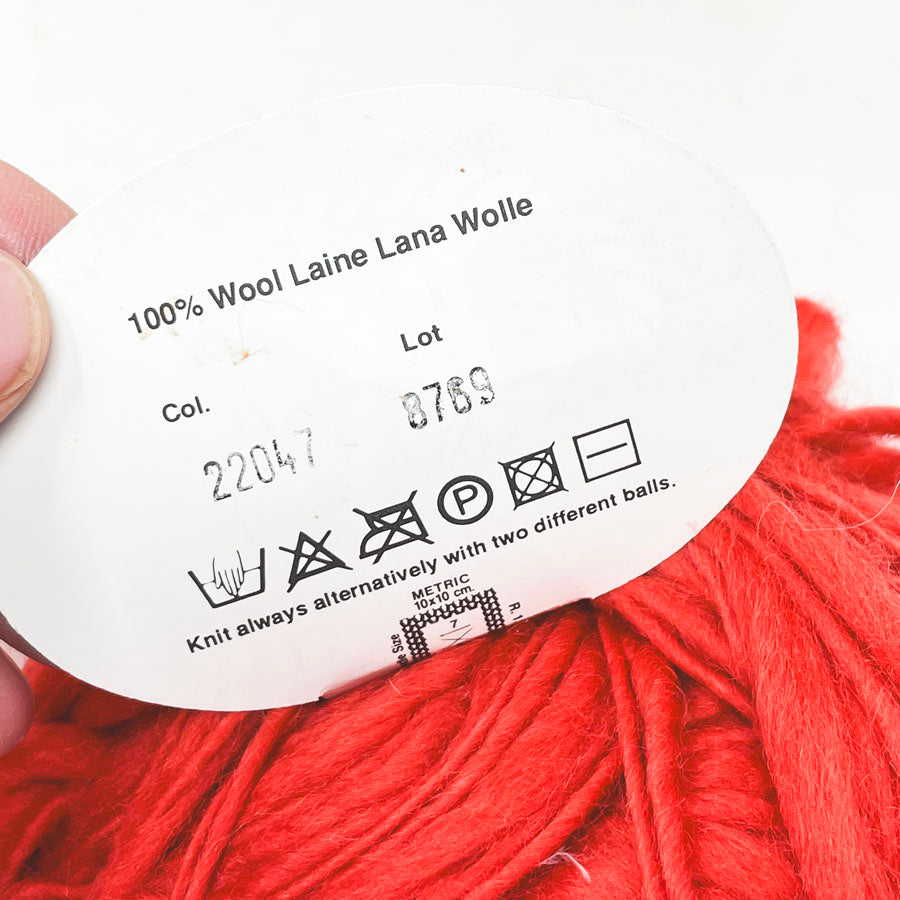 Vergnasco Italy Di.ve Fiamma Wool Yarn - Red 22047