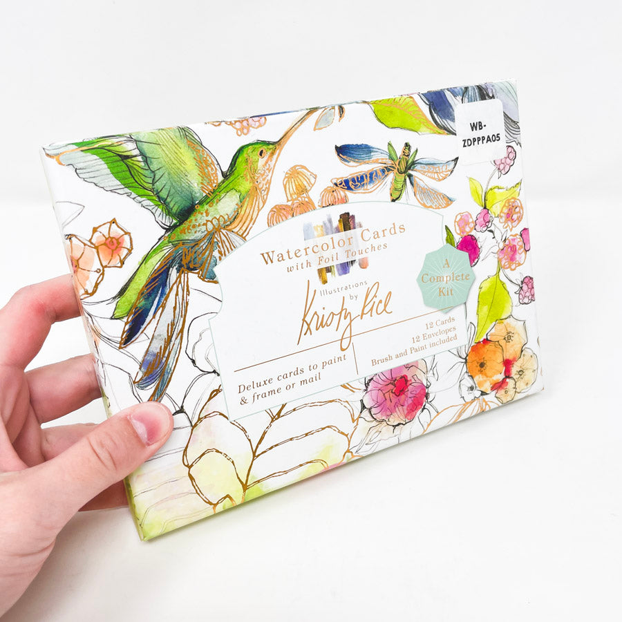 Watercolor Cards with Foil Touches by Kristy Rice Schiffer Books