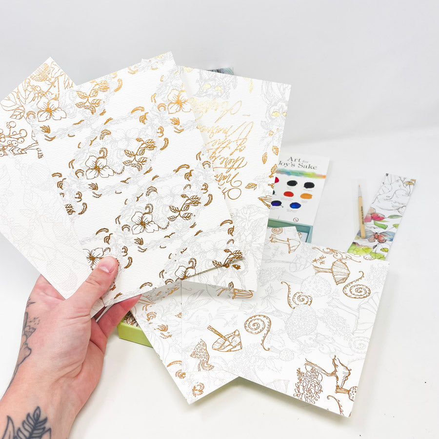 Watercolor Cards with Foil Touches by Kristy Rice Schiffer Books