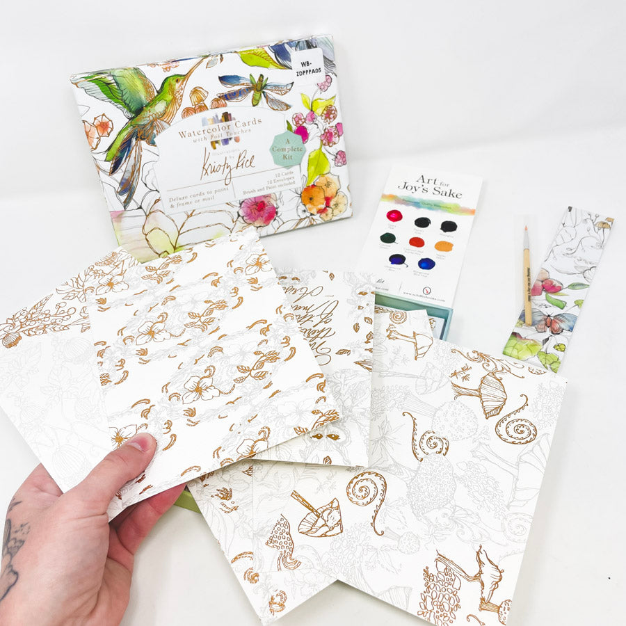 Watercolor Cards with Foil Touches by Kristy Rice Schiffer Books