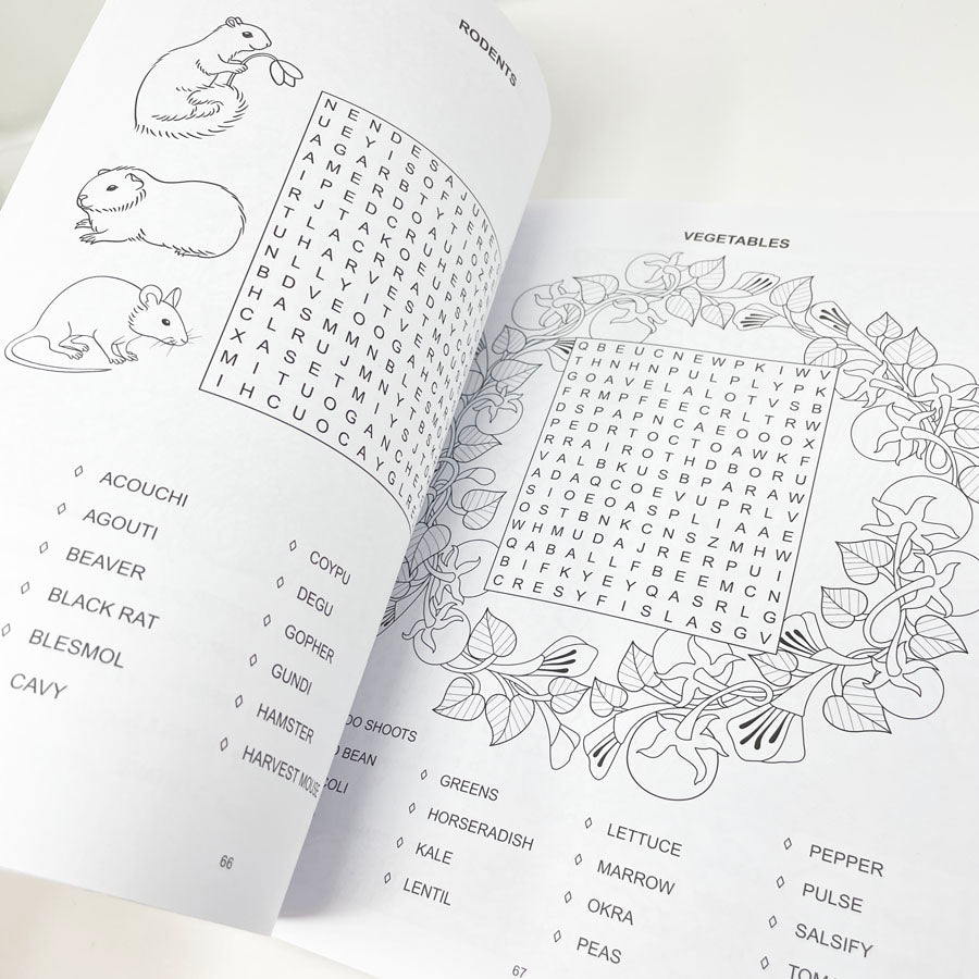 Beautiful Wordsearch Coloring Book