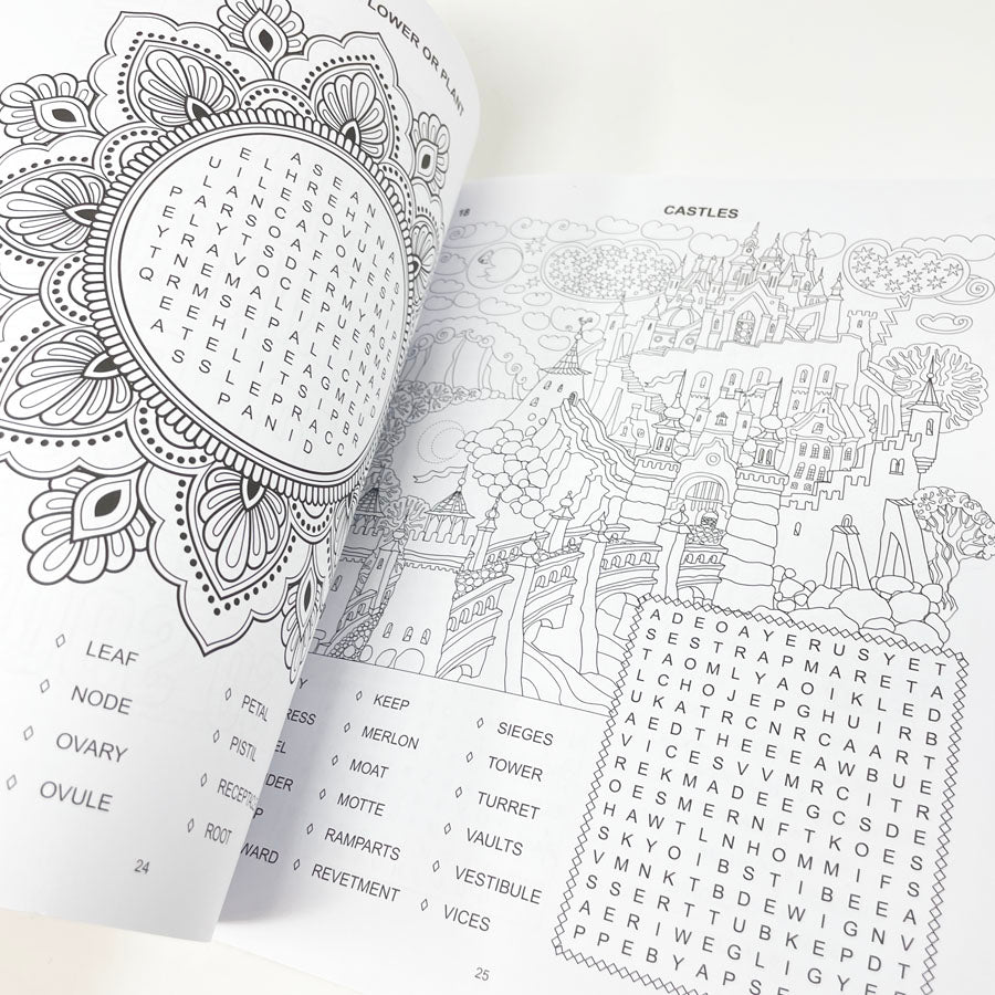 Beautiful Wordsearch Coloring Book
