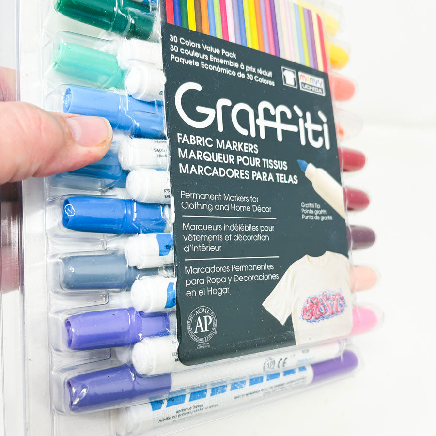 Marvy Uchida Graffiti Fabric Marker Set (30)