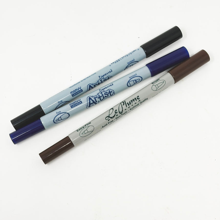 Three Double Tip Art Markers