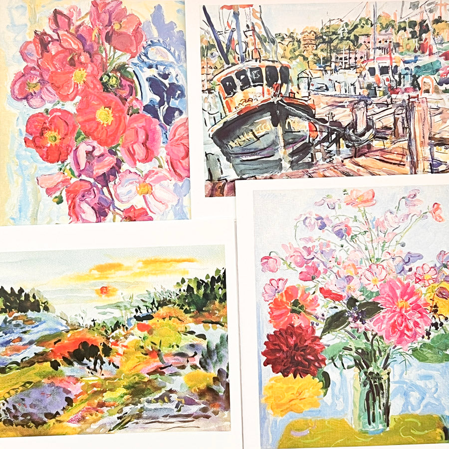Set of Blank Greeting Cards--Floral/Landscape