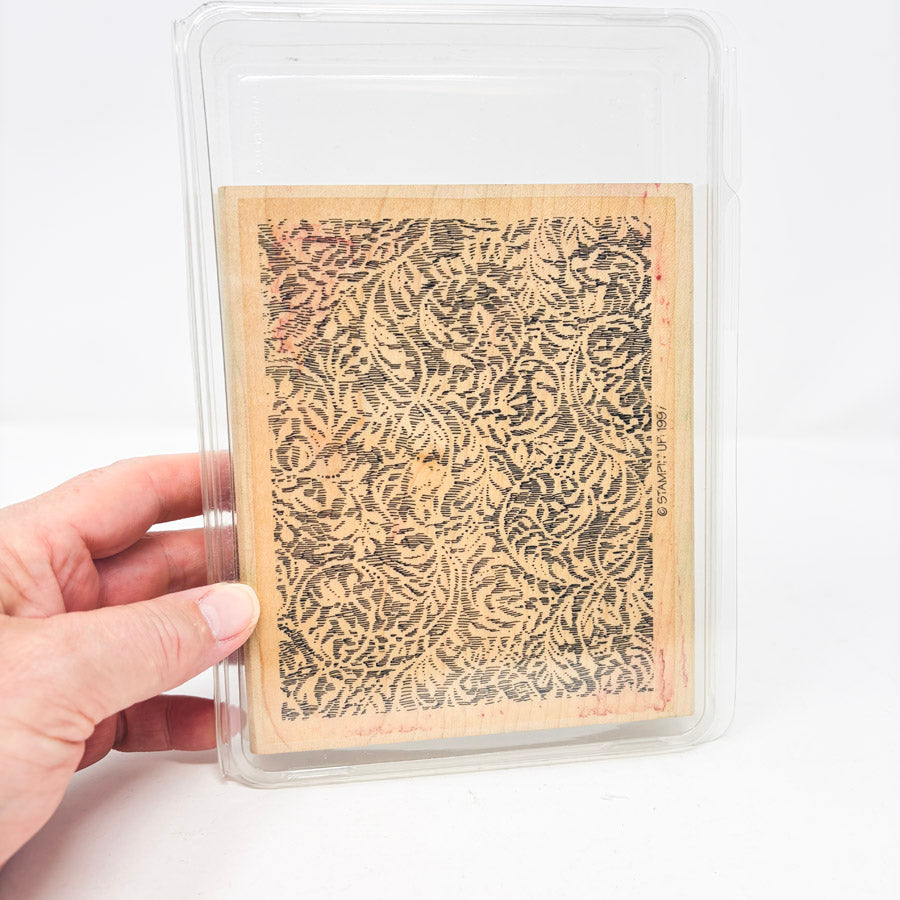 Textured Floral – Wood Back Rubber Stamp by Stampin' UP!