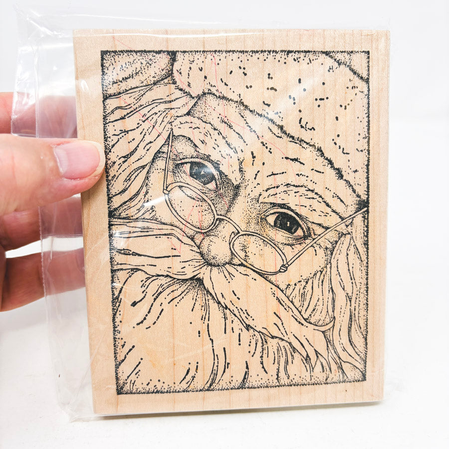 Santa Claus – Wood Back Rubber Stamp