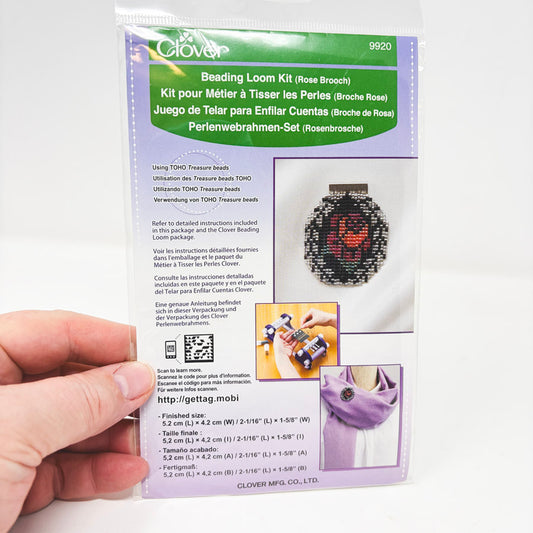 Clover Beading Loom Kit – Rose Brooch