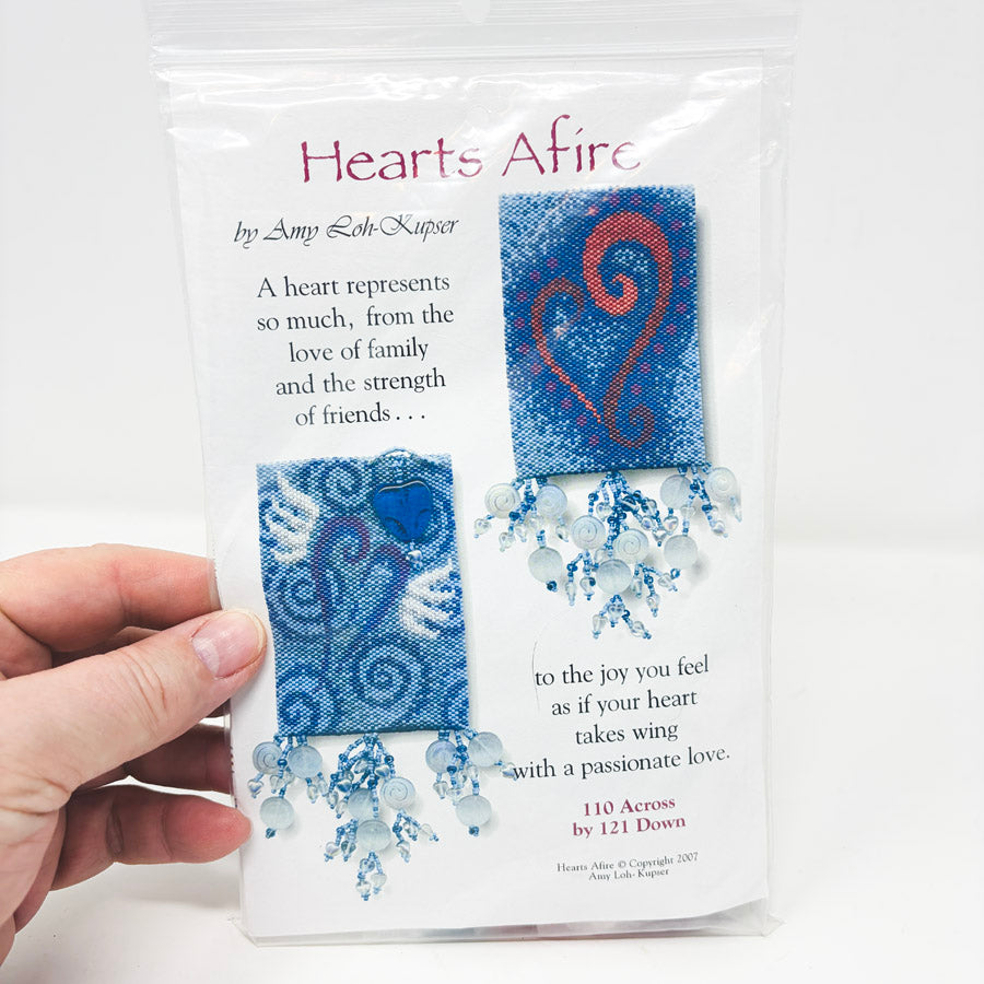 i-bead Amulet or Earring Kit - Hearts Afire