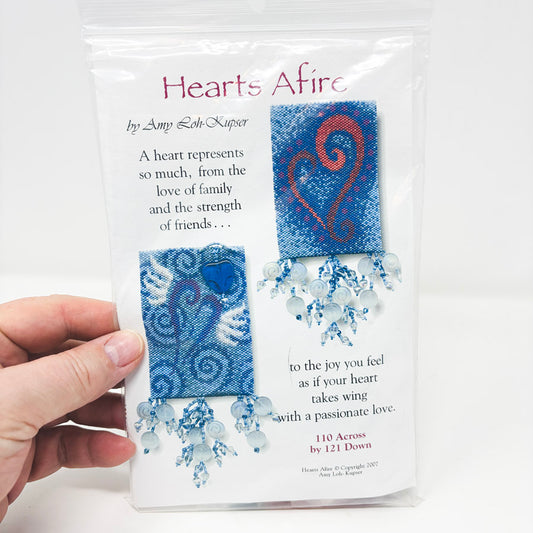 i-bead Amulet or Earring Kit - Hearts Afire