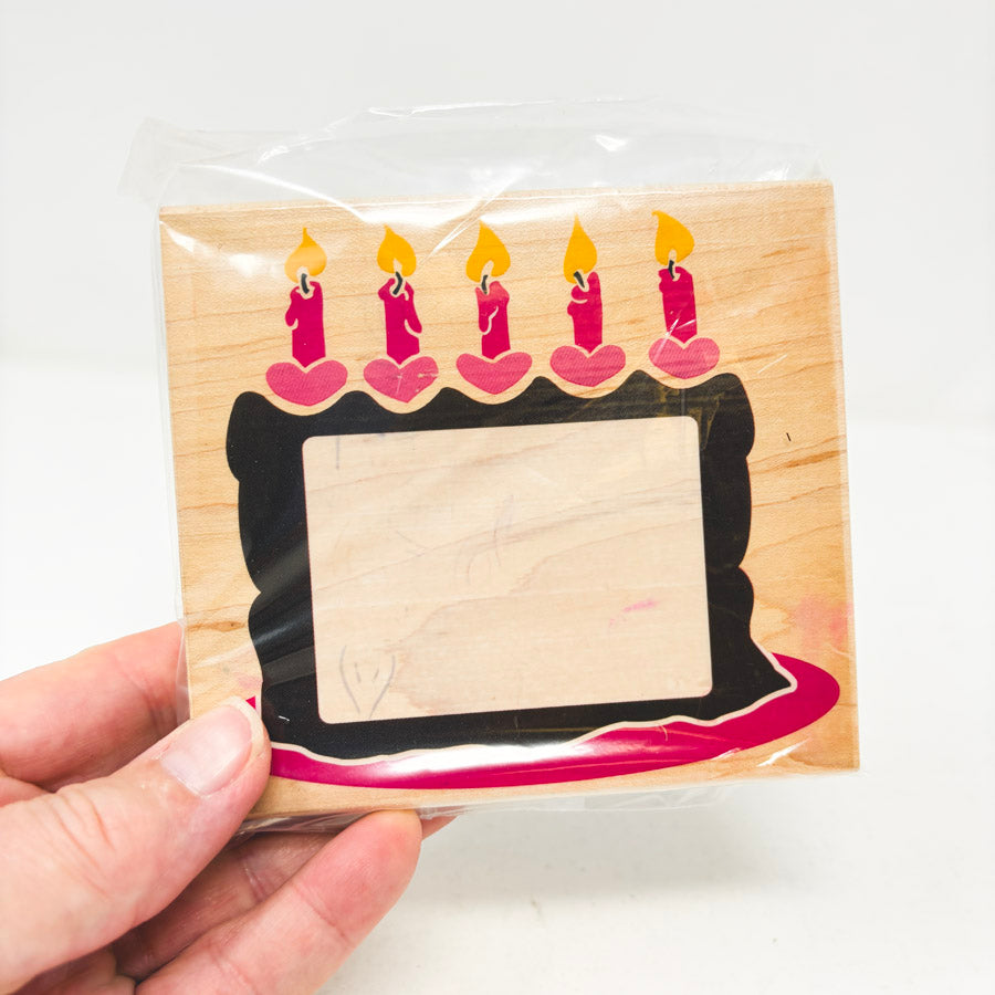 Birthday Messages – Wood Back Rubber Stamp