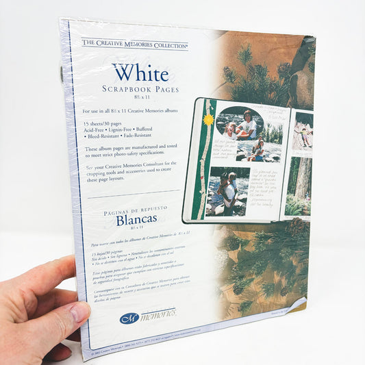 Creative Memories White 8-1/2 x 11" Scrapbook Pages
