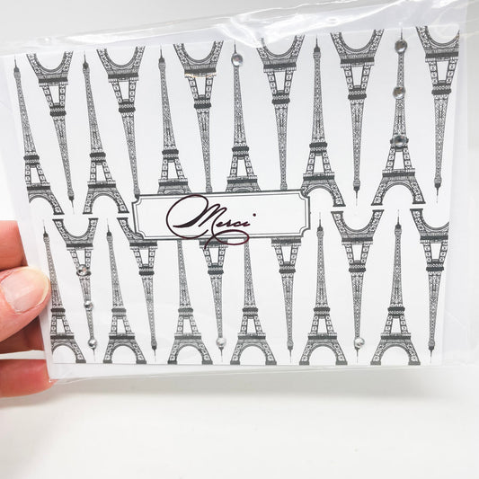 "Merci" Eiffel Tower Greeting Card