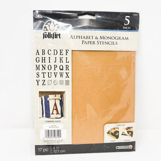 FolkArt 5" Alphabet & Monogram Paper Stencils