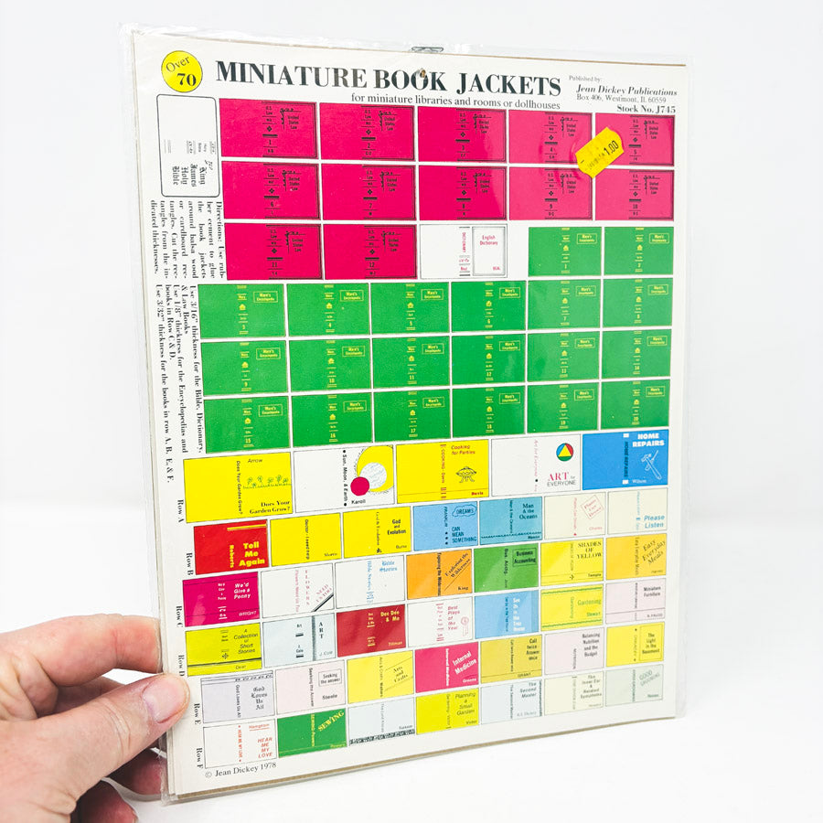 Vintage Miniatures DIY Paper Sheets - Signs or Books