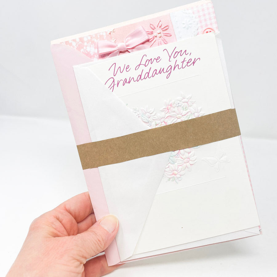 Set of 3 Assorted Baby Girl Greetings Cards with Envelopes