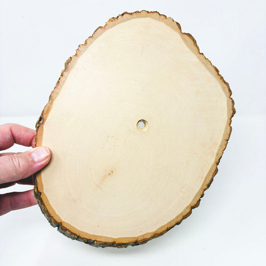 9 3/4"x 8" Sliced Wooden Oval